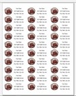150 Red Farmhouse Folk Art Mailing Return Address Labels Personalized