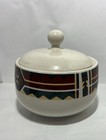 Vintage Tienshan Stoneware Butter Dish And Sugar Bowl Southwestern Design