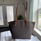 New  Michael Kors Medium Carryall Tote Brown Jet Set Print  Nwt New