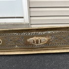 Antique Brass Fireplace Fender Pierced Brass Design Lion Paw Feet 49  X 12  X10   