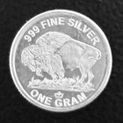 Buffalo   Indian Head 1 Gram  999 Fine Silver Round Coin     free Shipping   