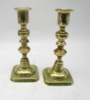 Small  19th Century Pair Of Brass Candlesticks - Storrar s Chester