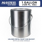 Master Elite 1 Gallon Unlined Empty Metal Paint Can Bucket With Lid  Bail Handle