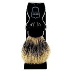 Black Handle Deluxe 100  Pure Badger Mug Shaving Brush From Parker Safety Razor