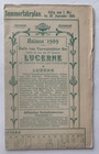 1909 Switzerland Map Lake Lucerne   Surrounding Area Color Fold-out Rr Timetable