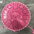 Pink Steel Tongue Drum 7 Inch 11 Notes B Major Handpan Set W  Mallets   Book
