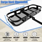Heavy Duty 500 Lbs Trailer Hitch Cargo Carrier With Folding Design