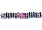 Aaa Quality Silver Faceted Glass Crystal Roundel Spacer Beads Of 8 Mm  16 Colour