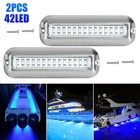 2x 42 Led Blue Underwater Boat Marine Transom Lights Pontoon