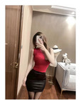 Leather Mini Skirt Sexy High Waist Pu Slim Fit Matte Short Clubwear Fashion Y2k