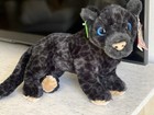 Ooak Customized Wwf Black Panther Jaguar Leopard Spots Blue Eyes Applause Plush