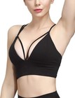 Motorun Womens Push-up Padded Strappy Sports Bra Cross Back Wirefree Fitness    