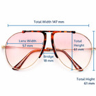 Sunglasses Large Gradient Lenses Pilot  talon  Aviator Men Women Metal Frame