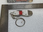 Vintage Bowling Pin Shaped Pocket Knife Key Chain Folding Lock Back In Box