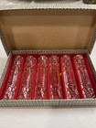 Nachtmann Bleikristall Crystal Glass Curved Knife Rests Germany Set Of 6