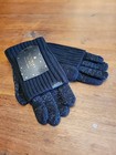 Victoria s Secret Black Bling Gem Sparkle Knit Soft Gloves Mittens Winter Glam