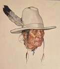 1932 Great Northern Calendar With Blackfeet Chief Mint Condition