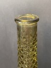 Vintage Mcm Amber Glass Vase Diamond Pattern 12 25    Tall Tapered