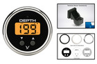 Hawkeye Depthtrax Prism Depth Gauge  Transom Mount Transducer  White Black Silve