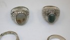 Lot Of Four Vintage antique Sterling Silver Man s Rings With Gem Stones 51 4 Gr