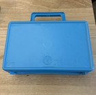 Vintage Burger King Whirley Industries Plastic Teal Lunch Box Pencil Box 5  X 8 
