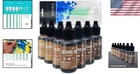 Tim Holtz Brown Alcohol Inks Set - 7 Vivid Shades With Blending Tools  17-piece 