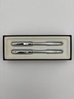 Vintage Cross Mechanical Pencils Set Of 2 W box Classic Silver Tone Good Condit 