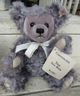 Vintage Steiff Teddy Bear Blue Gray Mohair Sea Bar W Ear Button Rare Disney Tag