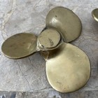 Vintage Solid Brass Boat Propeller Paperweight Nautical Decor 4 5   