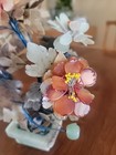 Large Vintage Mid Century Chinese Carved Jade  Agate   Quartz Flower Tree