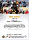 Epack 2026 Upper Deck Cfl Game Dated  Max Mang  cfl-6 Hamilton Tiger-cats