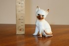 Vintage Siamese Ceramic Kitten Cat Figurine Sitting Kitty Decor 4  Matte