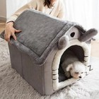 Dog cat House Bed- Gray Rabbit