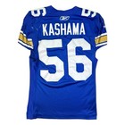 Fernand Kashama Winnipeg Blue Bombers 2010 Retro Game Worn Cfl Jersey Size 46
