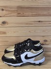 Size 5 5y Jordan 1 Low Youth Football Cleat Metallic Gold Black White Hf6885-701