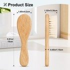 Baby Hair Brush And Comb Set For Newborns   Toddlers   Wooden Baby Brush Set    