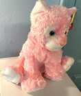 New Ty 2004 Beanie Buddy Carnation  w tysilk -pink Cat blue Eyes-mwmt Retired