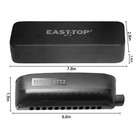 Easttop Chromatic Harmonica Et12 Abs Plastic Cover Plate 12hole Harp Mouth Organ