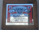 Framed Budweiser King Of Beers Mirror 12x10    Vintage 