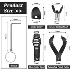 4pcs Drain Snake Drill Attachment  Drain Cleaner Combination Cutter Head Set    