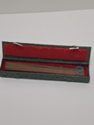 Vintage Chinese Sandalwood Orchid Carved Hand Fan     Original Box