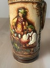 Vintage 1l Handmade Signed German Gerzit Gerz   Rare   Beer Stein Pewter Lid 11 