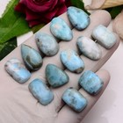 Cloudy Sky  12 Pcs Natural Larimar Top-grade 18mm-24mm Cabochon Loose Gemstones