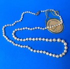 Vintage    exquisite    Cultured Graduated Pearl Necklace W  Tags   Box   14k Clasp