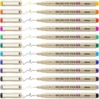 Fineliner Pen Set 12 Colors 0 45mm Fine Point Drawing Pens Non Toxic Sketching