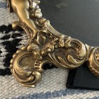 Vintage Cherub Gold Tone Ornate Victorian Style Tabletop Picture Frame