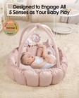 5-in-1 Convertible Baby Gym Play Mat With Hanging Toys  Soft Padded Activity    