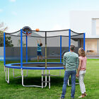 Topbuy 15ft Trampoline W  Basketball Hoop Outdoor Recreational Trampoline W  