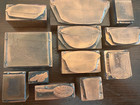 Vintage Copper Printing Blocks Letterpress Lot Of 12 Kitchen Items