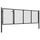 Garden Gate Patio Furniture Outdoor Fence Door Entrance Gate Steel Vidaxl
